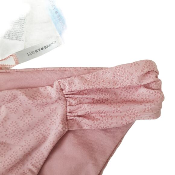 NWT Lucky Brand Dusty Pink Scrunch Bikini Bottom XS - Picture 7 of 12